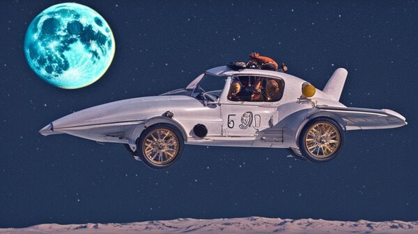 автомобиль москвич с реактивным двигателем летит над луной _Kandinsky 3.0.jpg